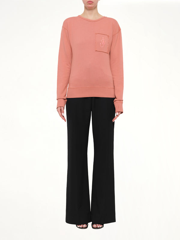 Anchor Patch Sweatshirt in Rose