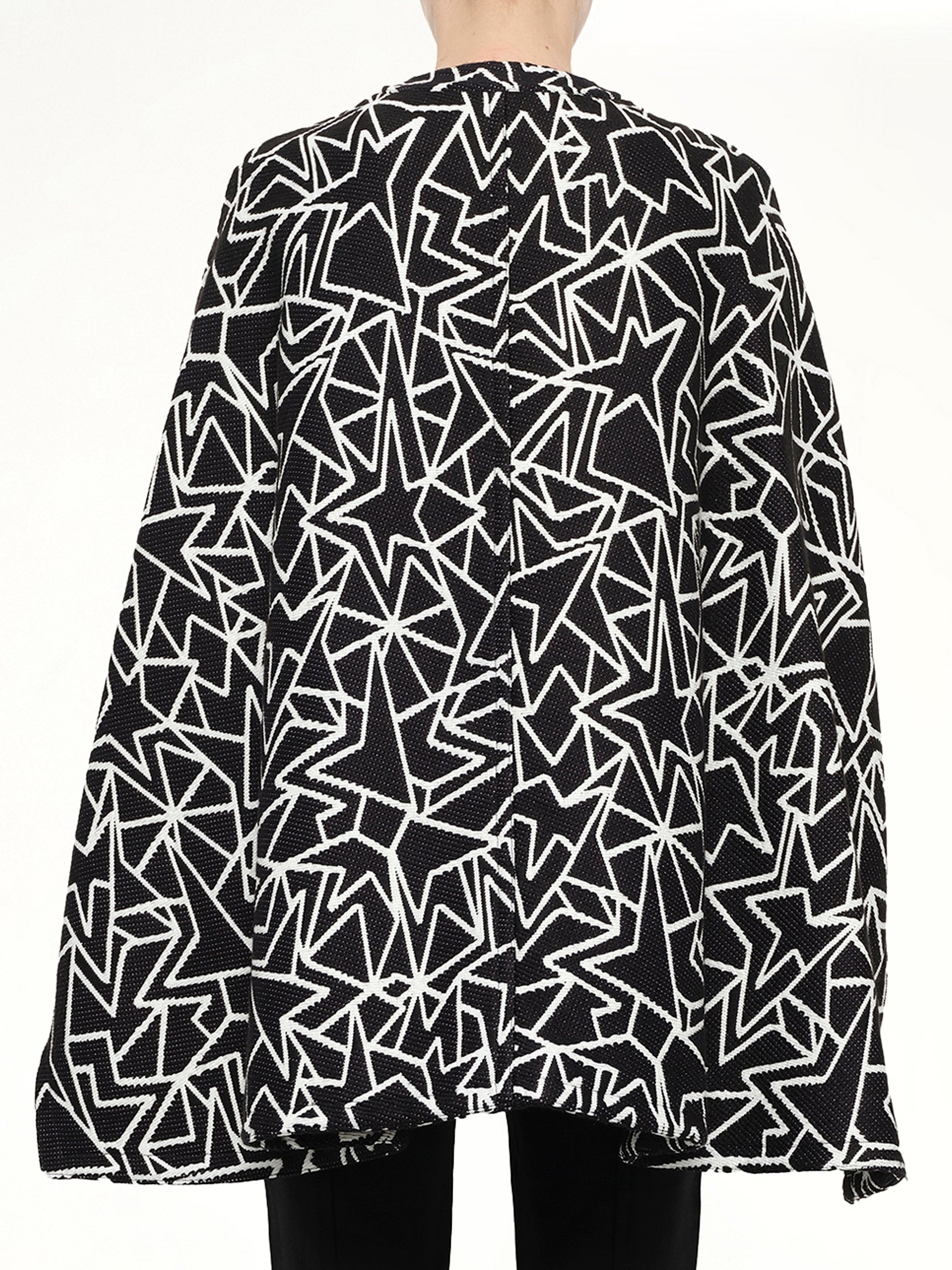 Jacquard Cape in Black