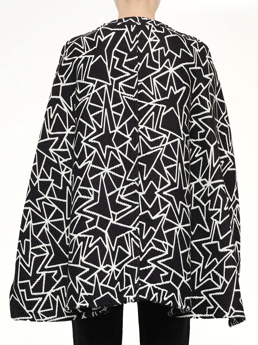 Jacquard Cape in Black