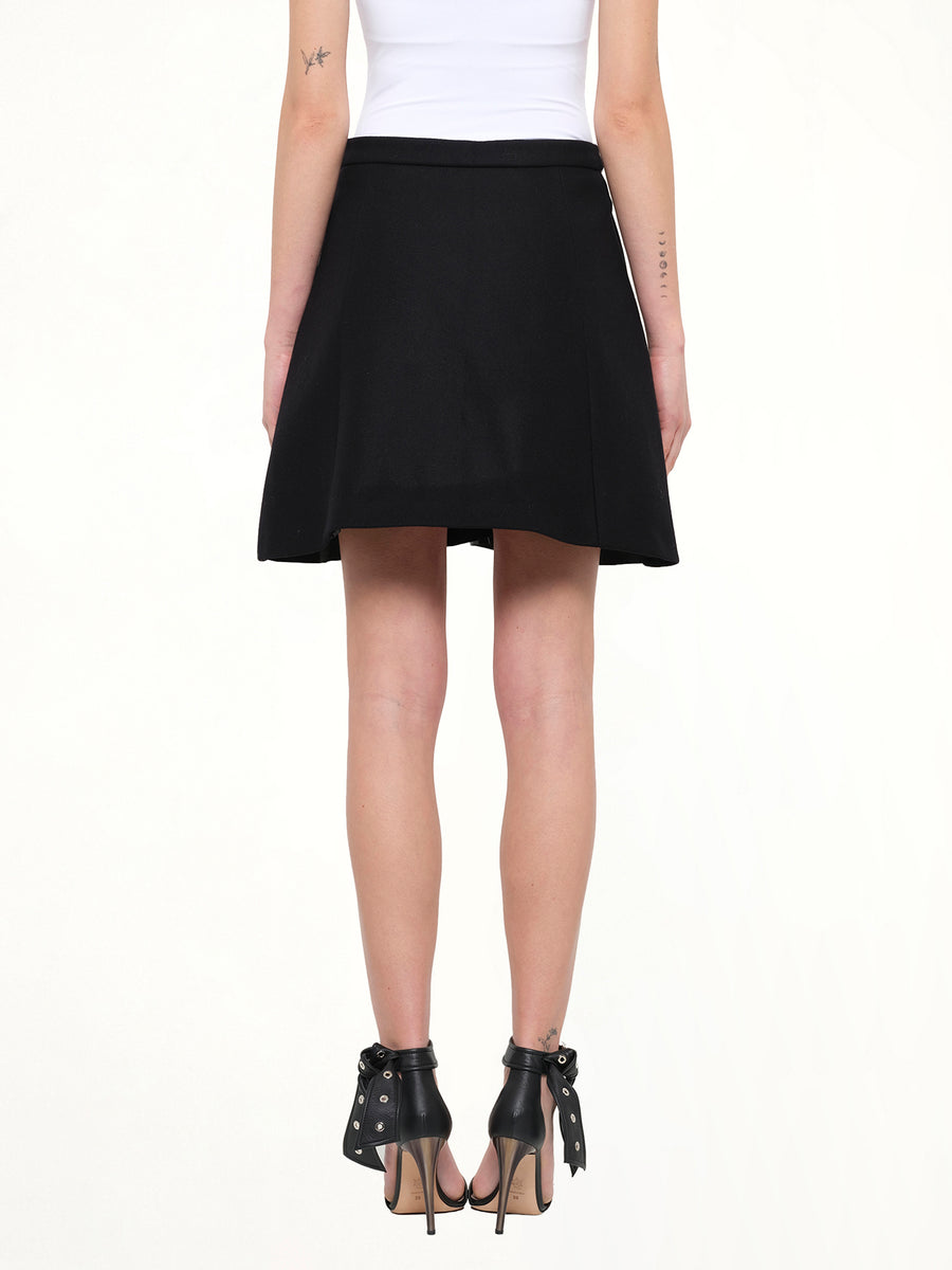 Neil Barrett Leather Skirt in Black
