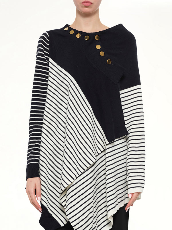 Wrap Knit Skirt in Navy