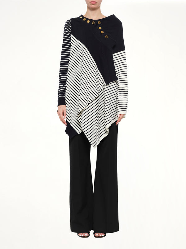Wrap Knit Skirt in Navy