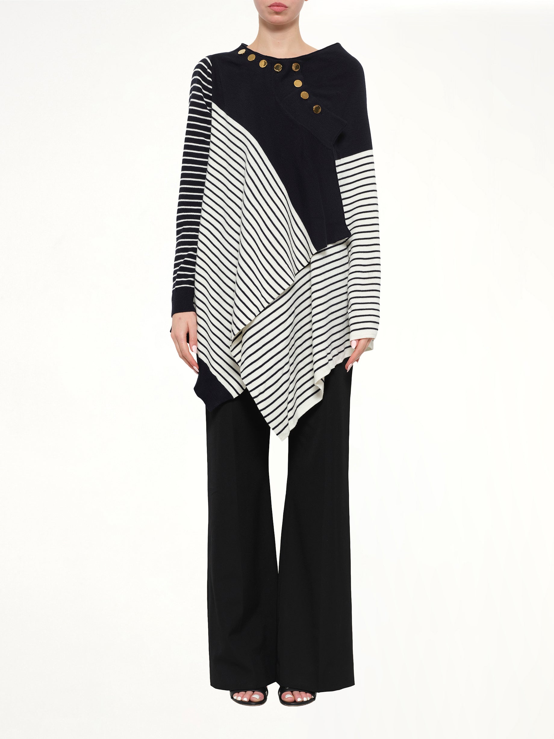 Wrap Knit Skirt in Navy