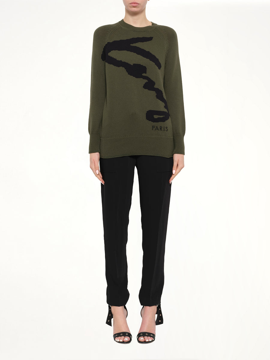 Crew Neck in Khaki