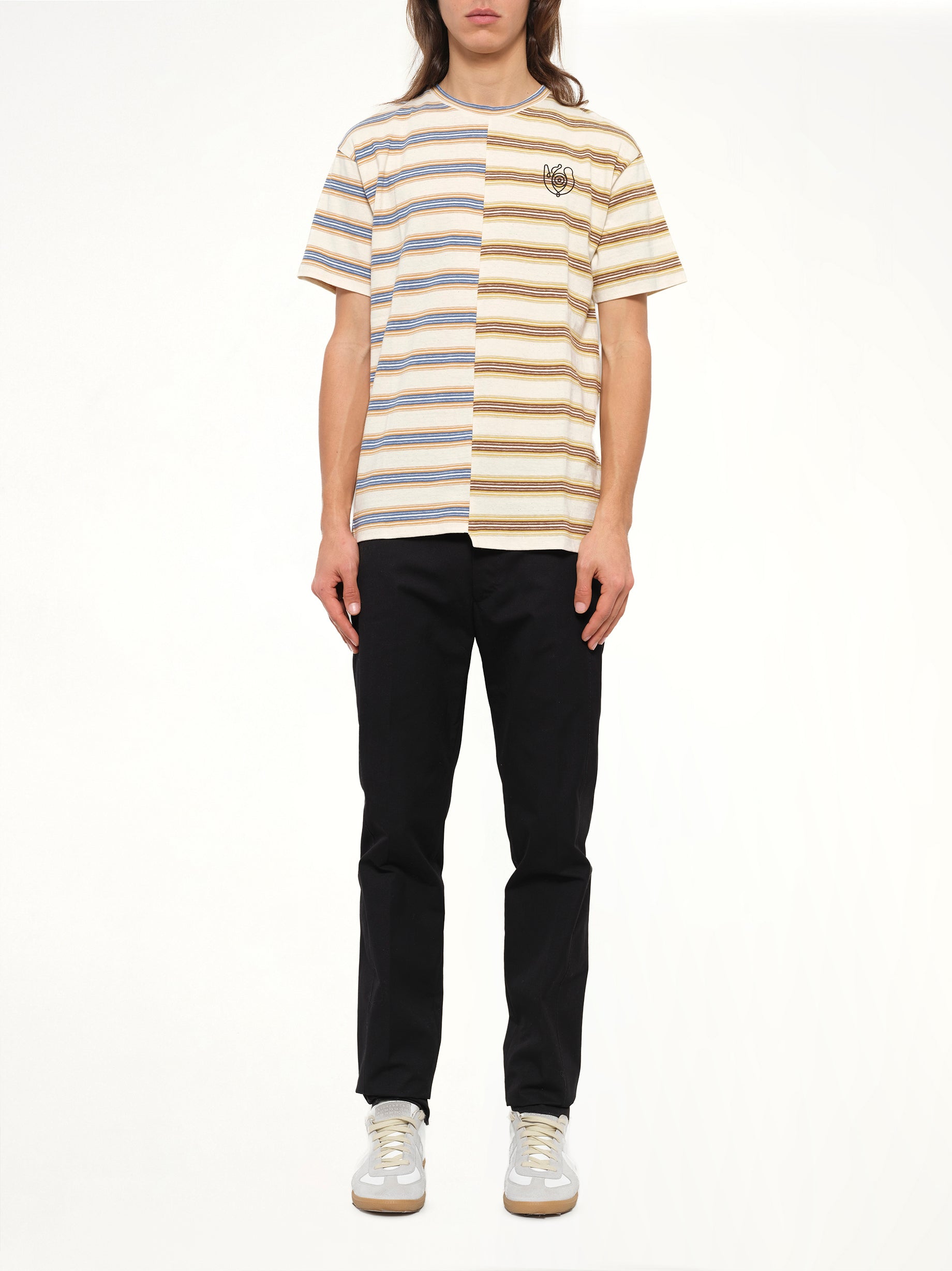 Loewe ELN Stripe Asym T-Shirt in Multicolor