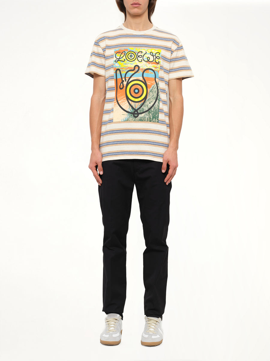 Loewe ELN Stripe T-Shirt in Blue