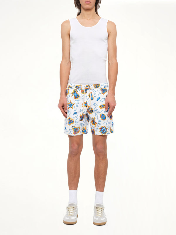Loewe x Paula Printed Swim Shorts in White