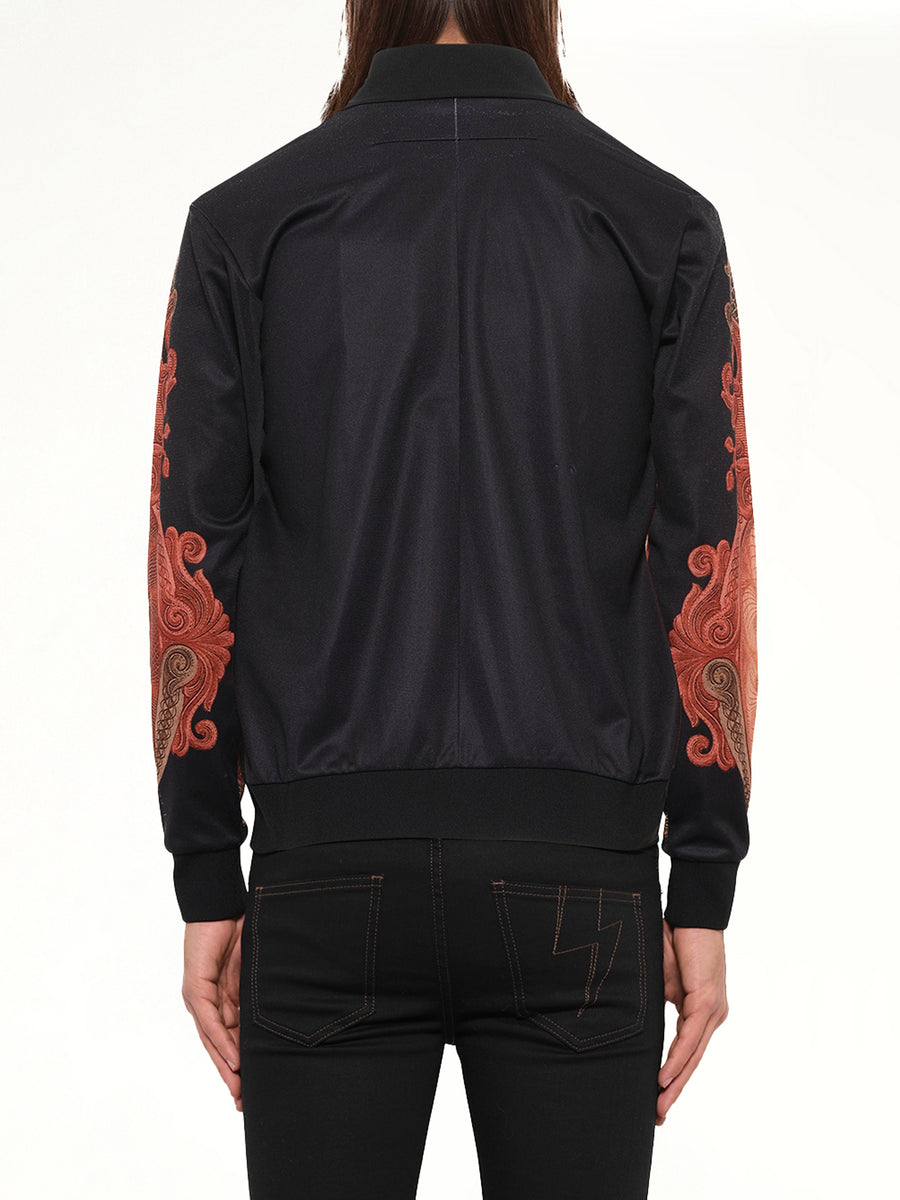 Podium Dollar Zip Jacket in Black