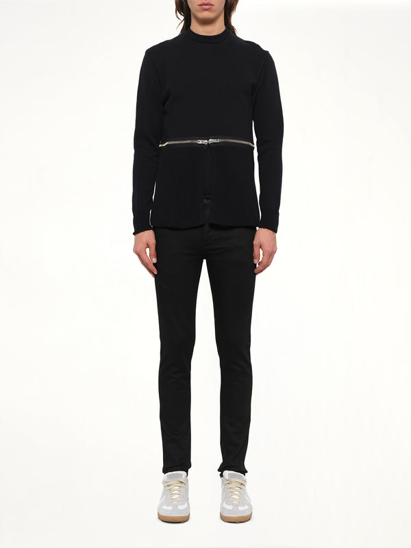 Podium Zip Pullover in Black