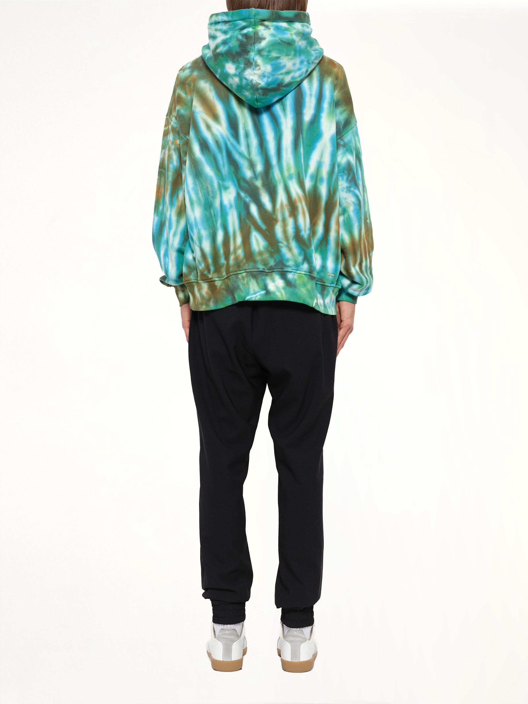 Tie Dye Oversize Hoodie in Green