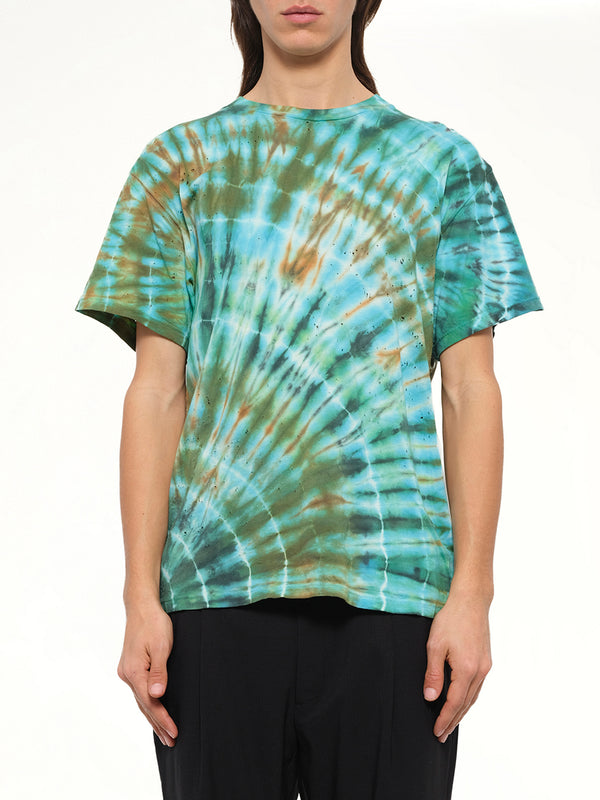 Tie Dye Shotgun T-Shirt in Green
