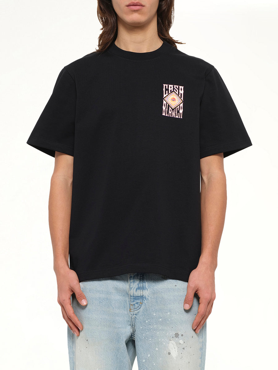 Hermons Mirage Printed Classic T-Shirt in Black