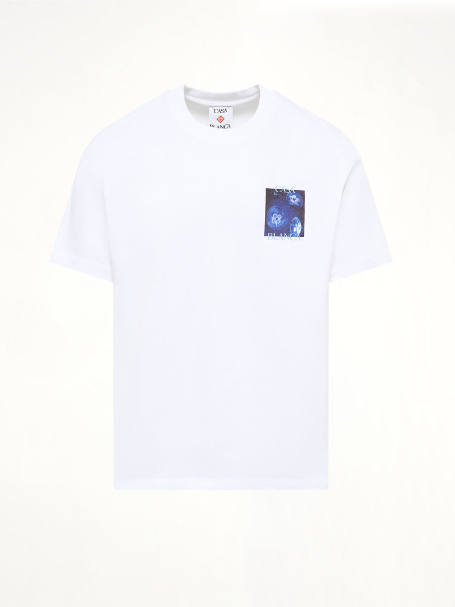 Meduse Sportif Printed Classic T-Shirt in White