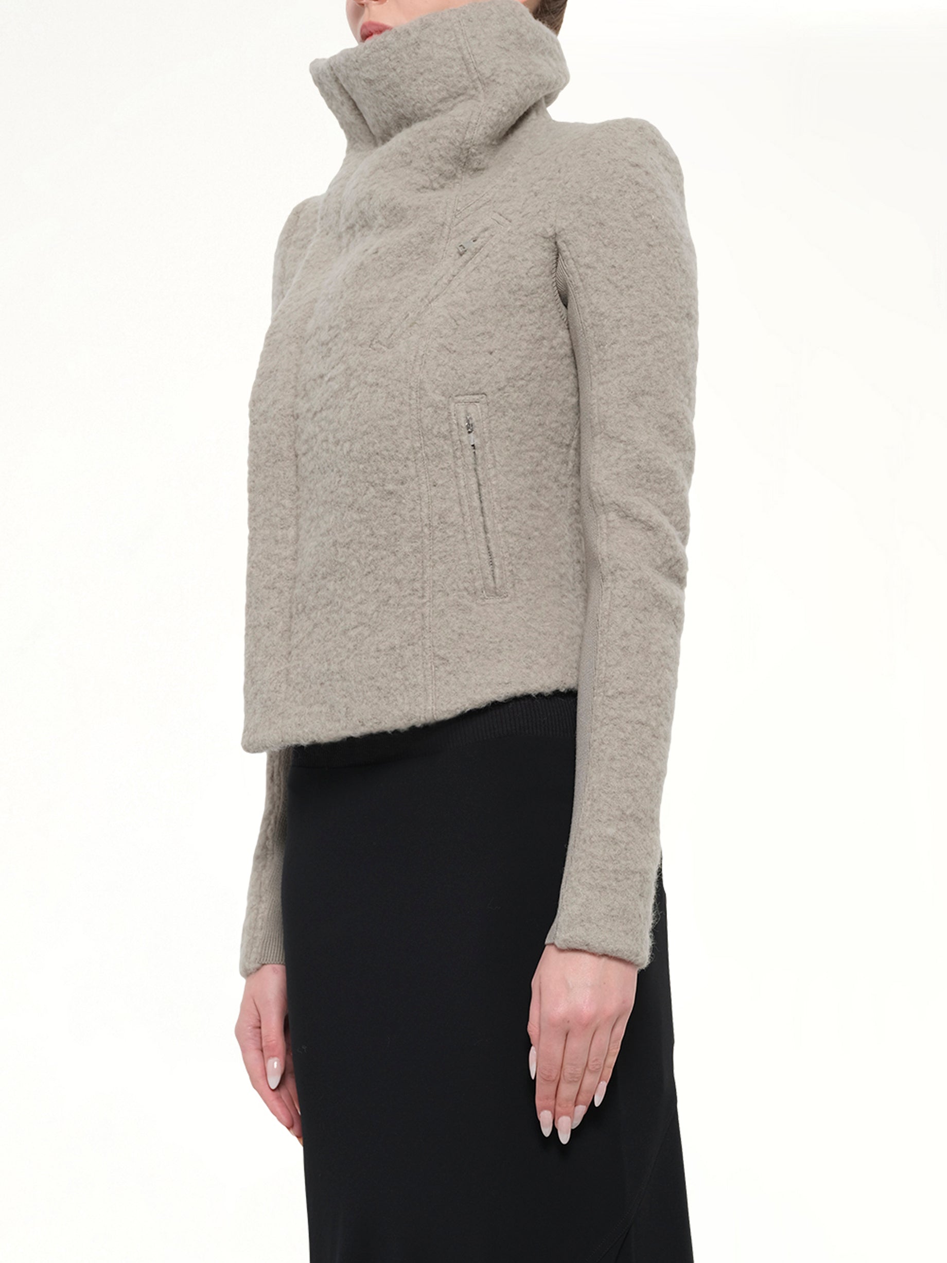 Alpaca Classic Biker in Dark Pearl