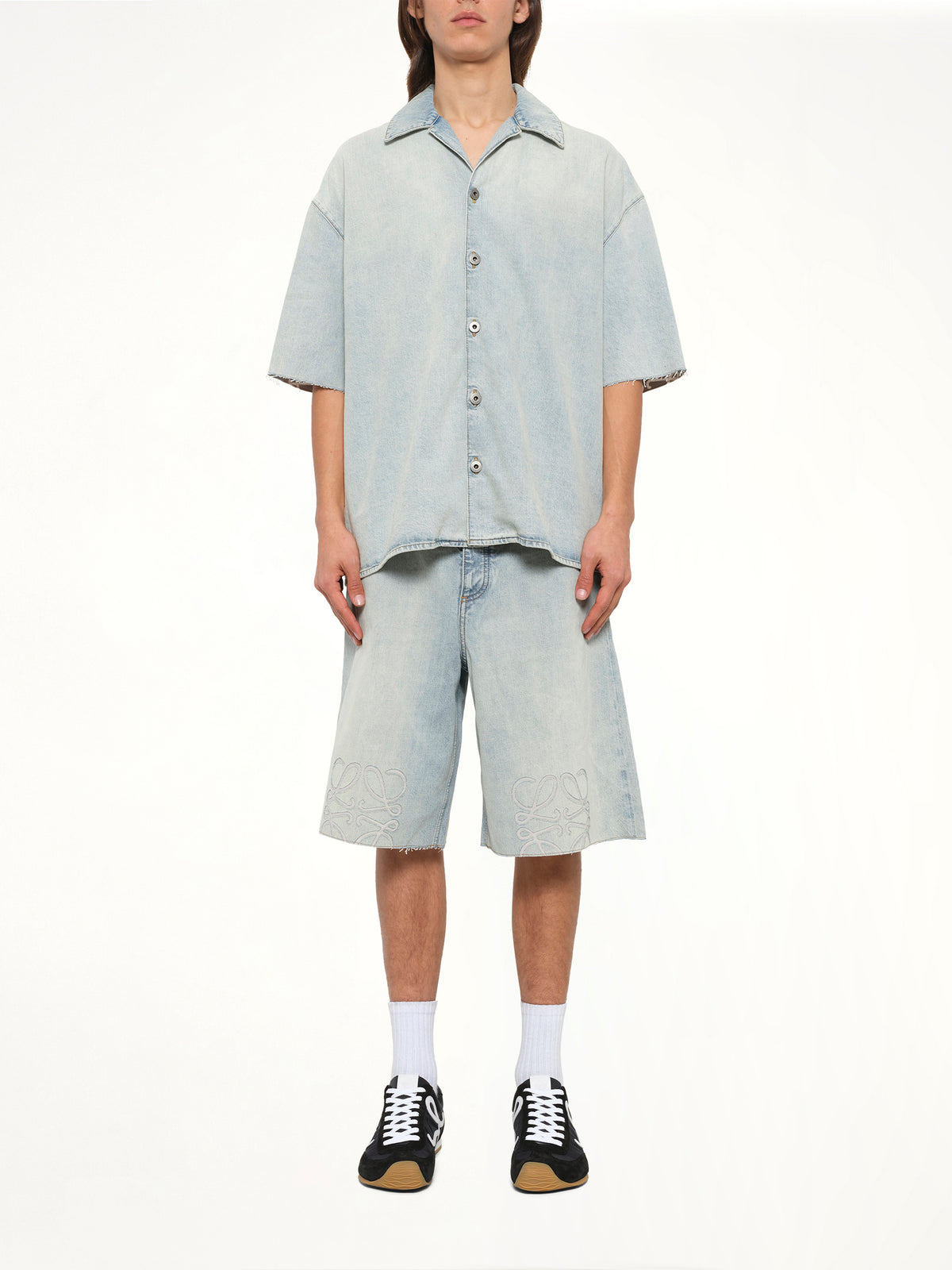 Anagram Short Sleeve Shirt in Washed Blue