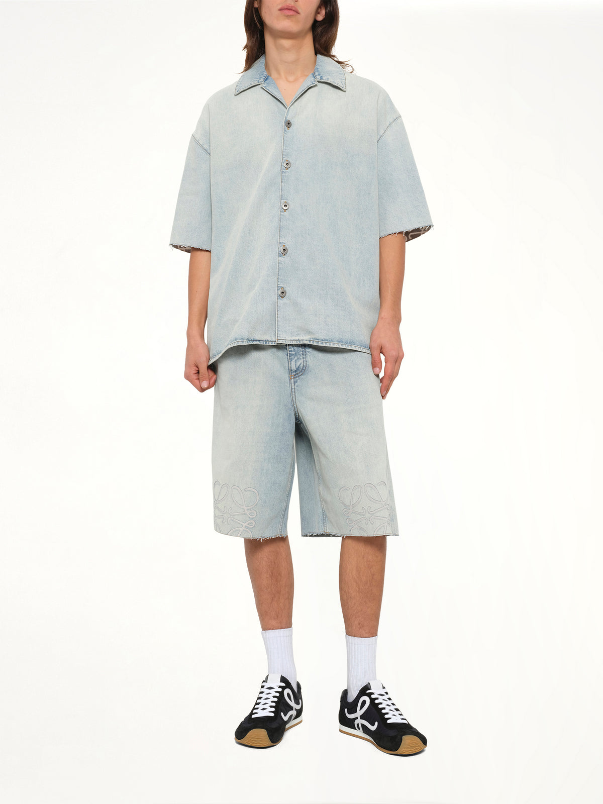 Anagram Shorts in Washed Blue