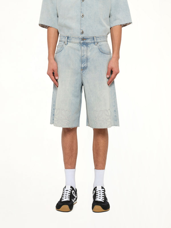 Anagram Shorts in Washed Blue
