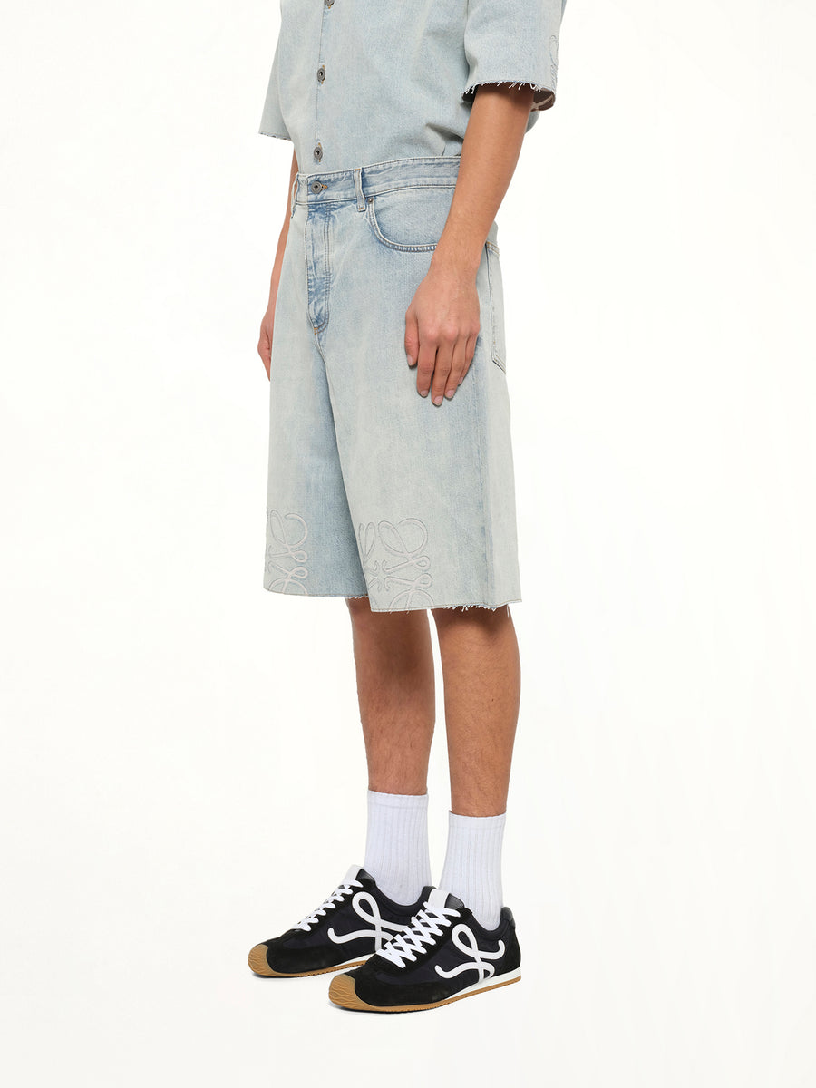 Anagram Shorts in Washed Blue