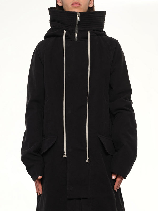 Brushed Twill Megaparka in Black