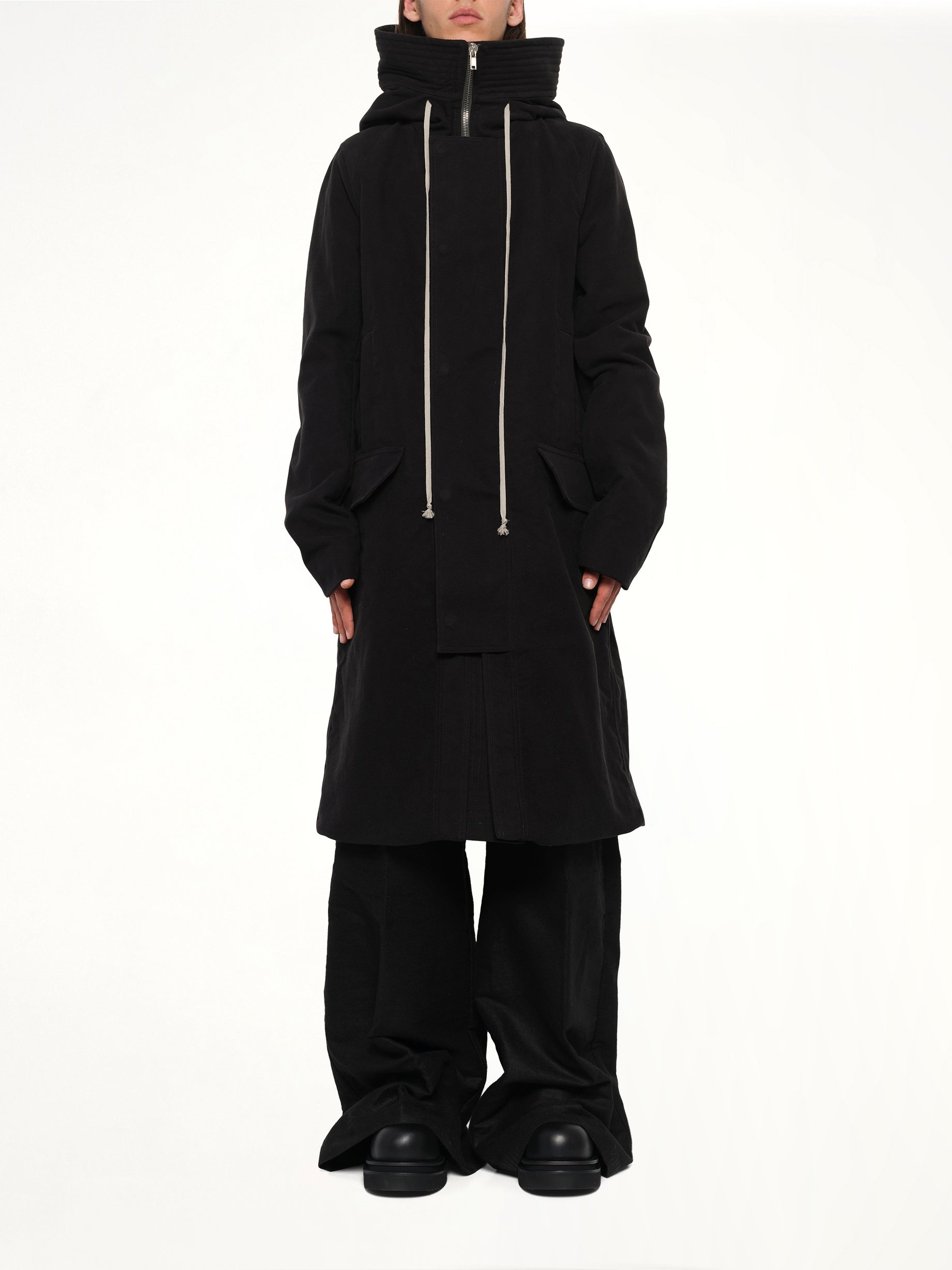 Brushed Twill Megaparka in Black