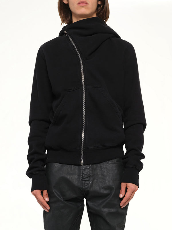 Furka Jersey Mountain Hoodie in Black