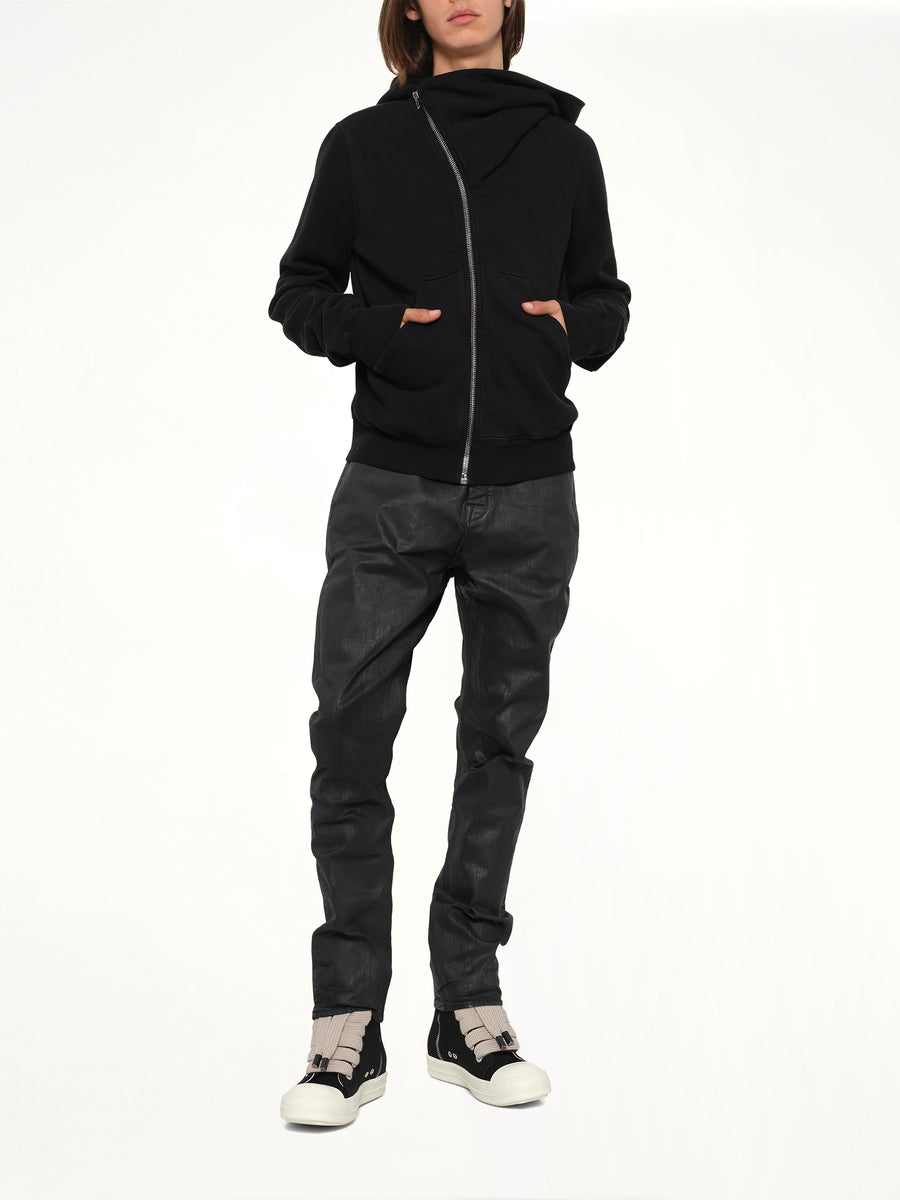 Furka Jersey Mountain Hoodie in Black
