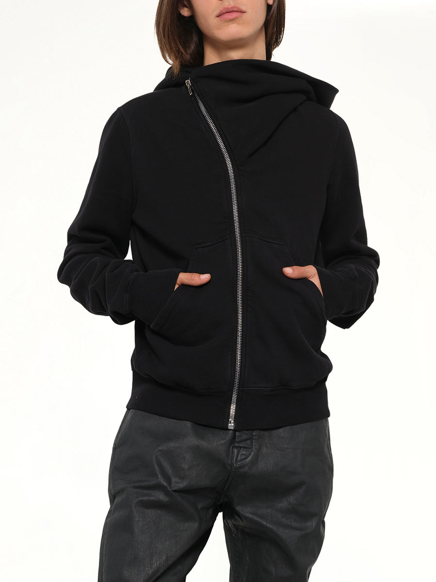 Furka Jersey Mountain Hoodie in Black