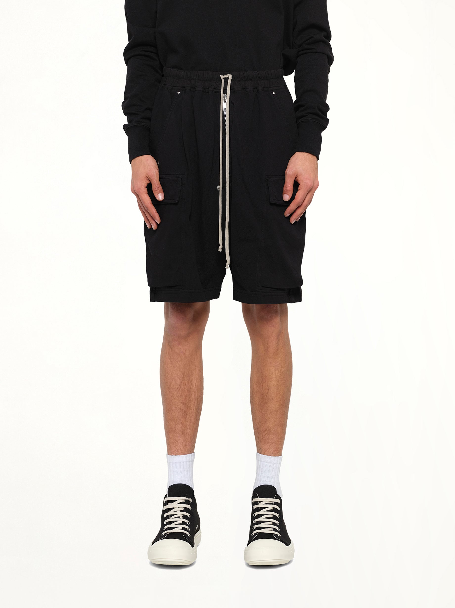 Heavy Jersey Cargobela Shorts in Black