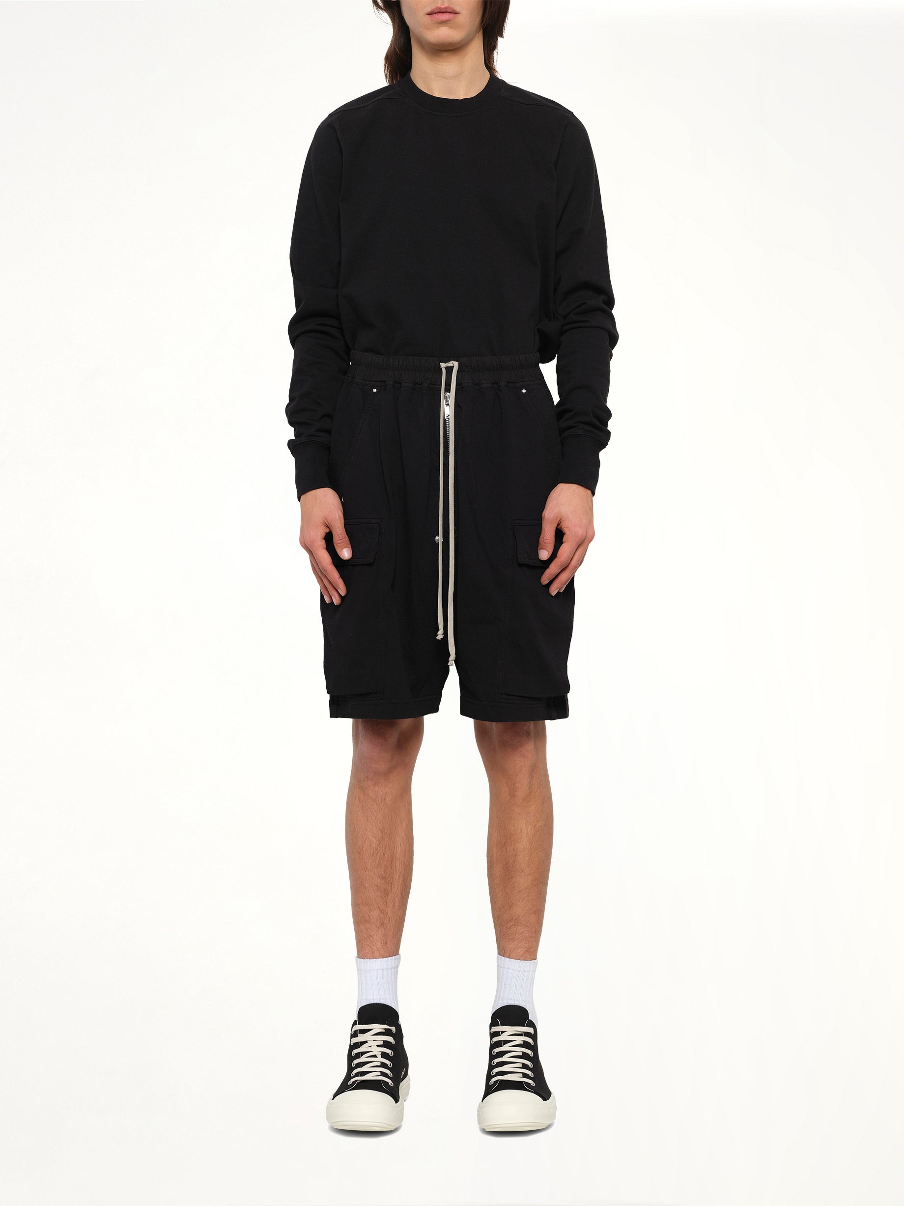 Heavy Jersey Cargobela Shorts in Black