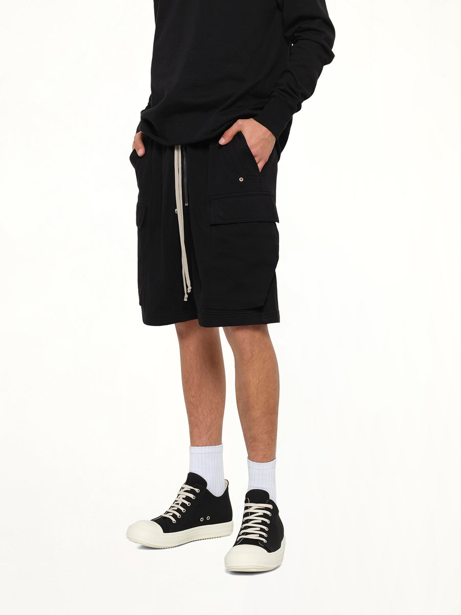 Heavy Jersey Cargobela Shorts in Black