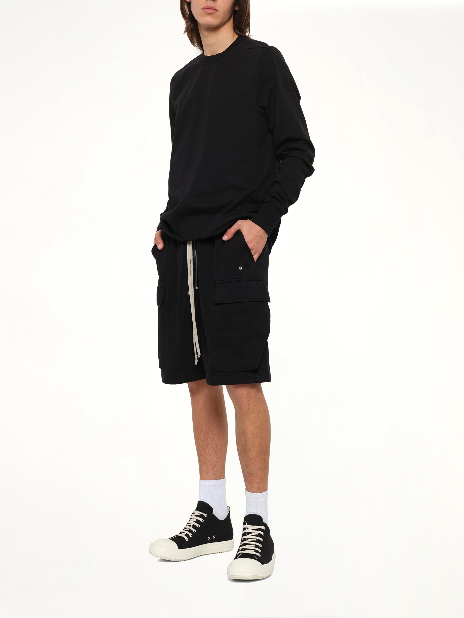 Heavy Jersey Cargobela Shorts in Black