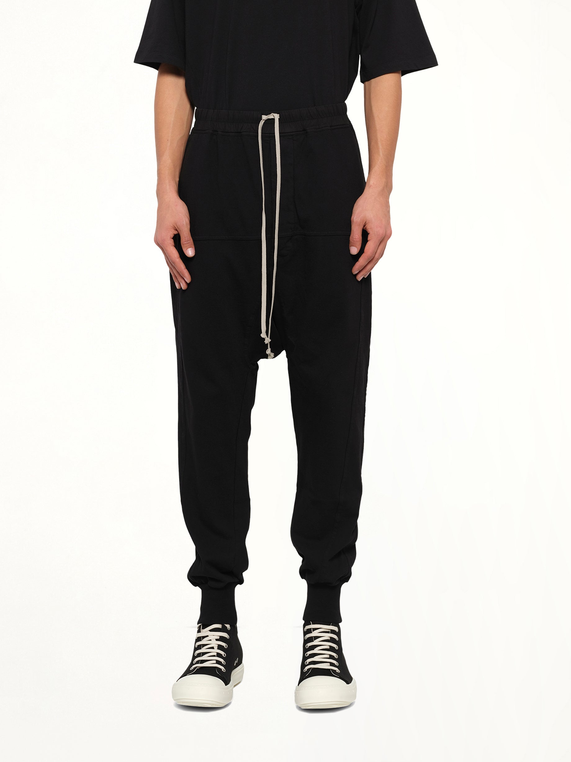 Heavy Jersey Prisoner Drawstring in Black