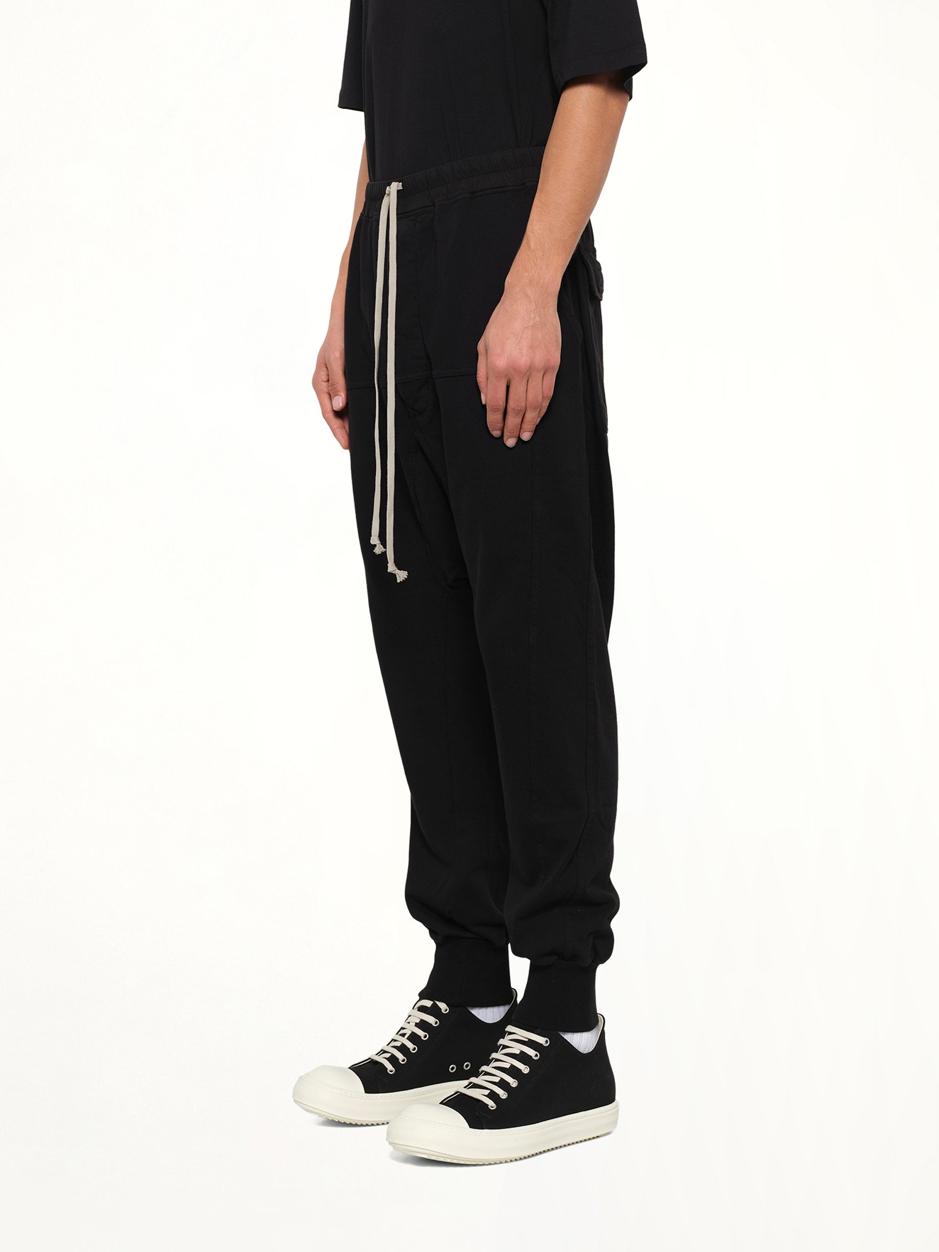 Heavy Jersey Prisoner Drawstring in Black