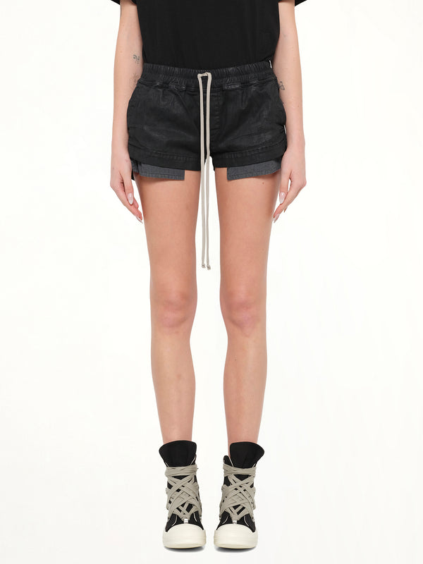 Stretch Denim FOG Boxers in Black Wax