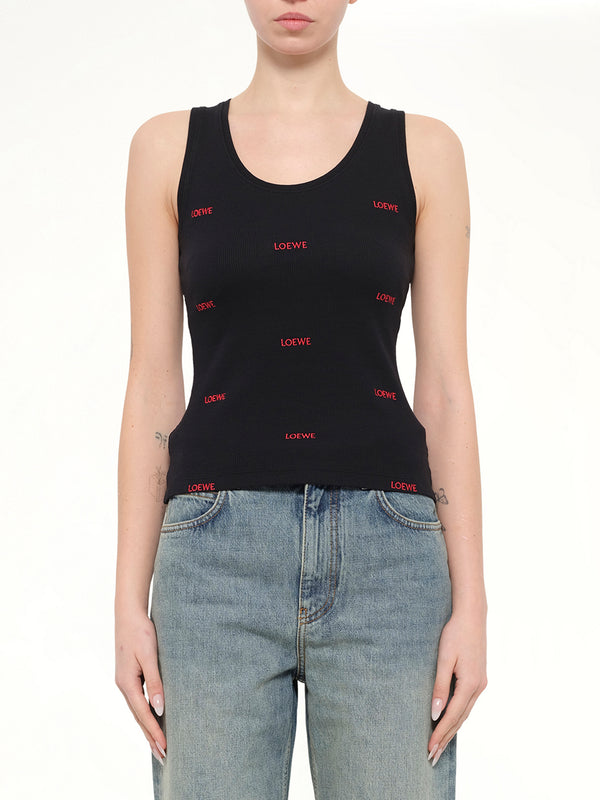 Tank Top in Black/Red