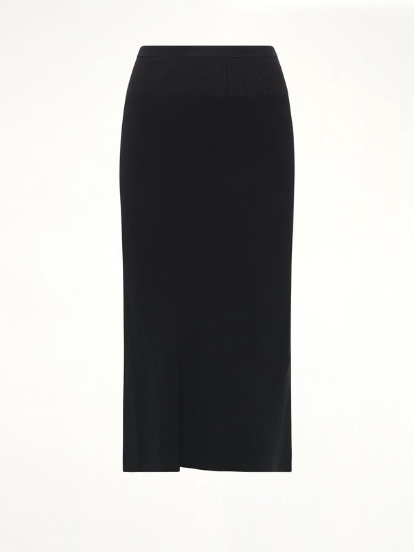 A Line Bias Skirt in Black