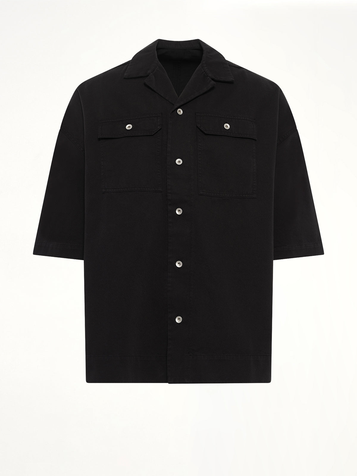 Cotton Twill Magnum Tommy Shirt in Black