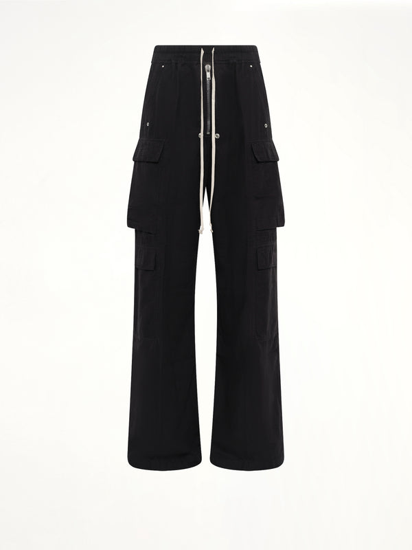Flannel Double Cargo Jumbo Belas in Black