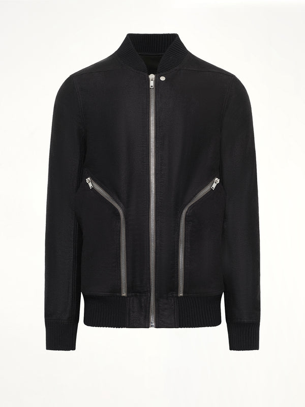 Moleskin Heizer Flight Jacket in Black
