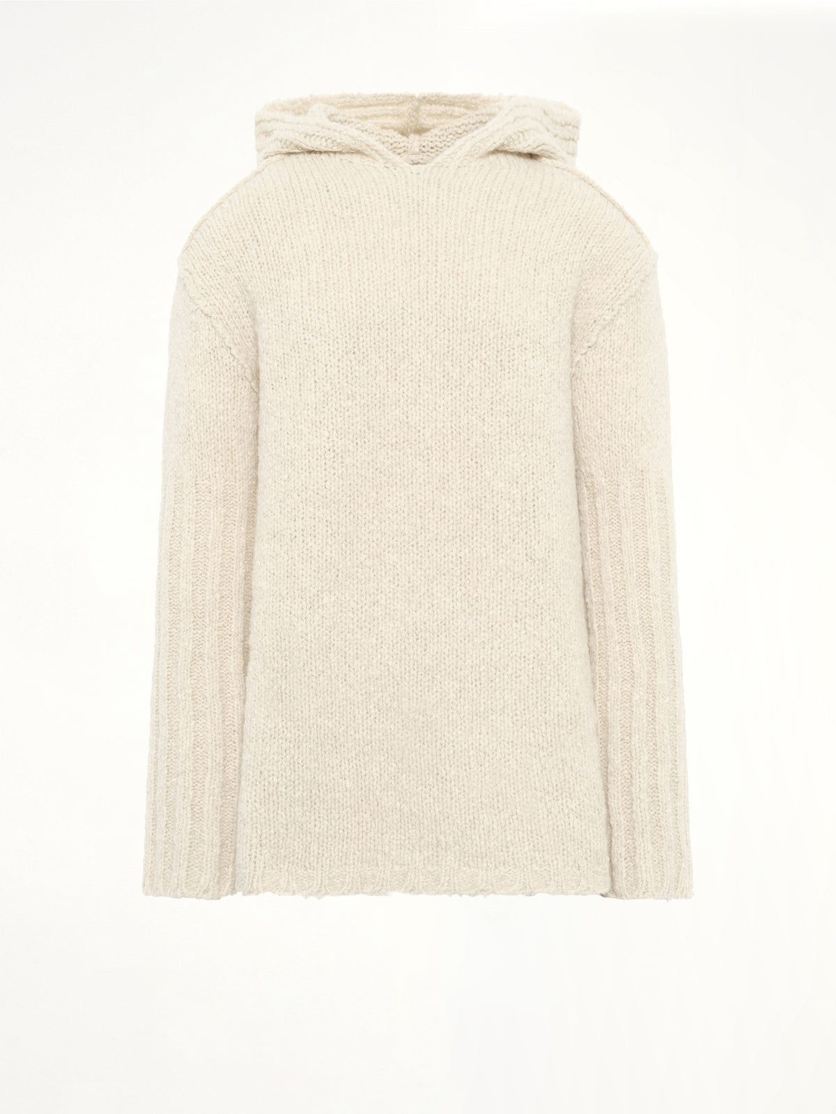 Silk Cashmere Oversized Hoodie in Natural