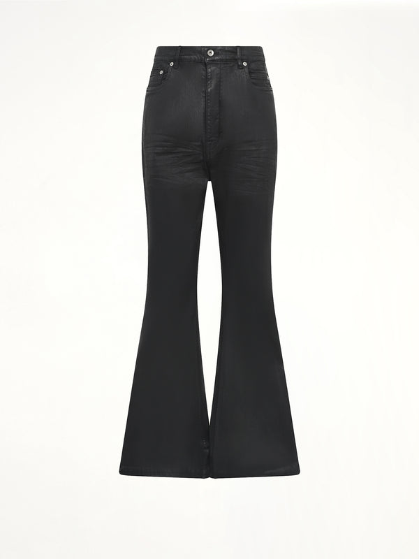 Stretch Denim Bolan Bootcut in Black Wax