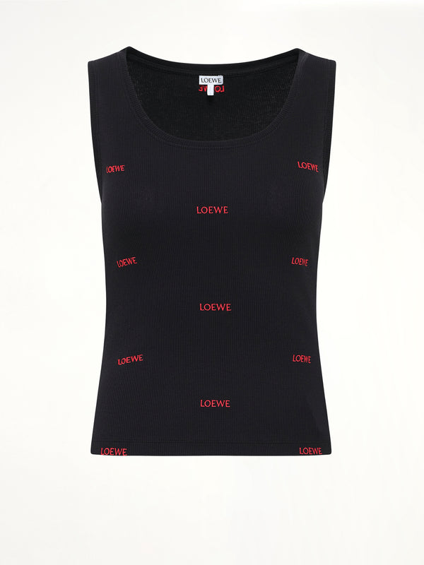 Tank Top in Black/Red
