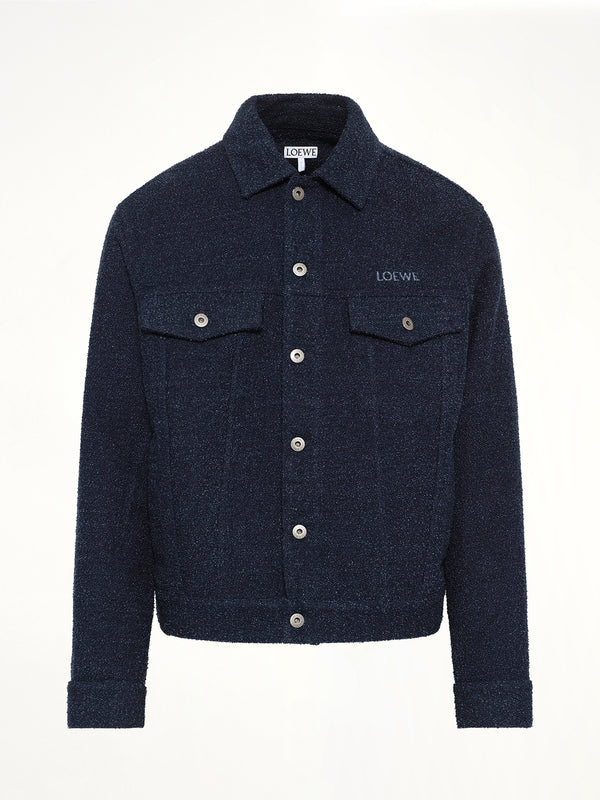 Trucker Jacket in Dark Denim Blue