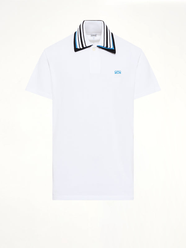 Two-Tone Polo in White