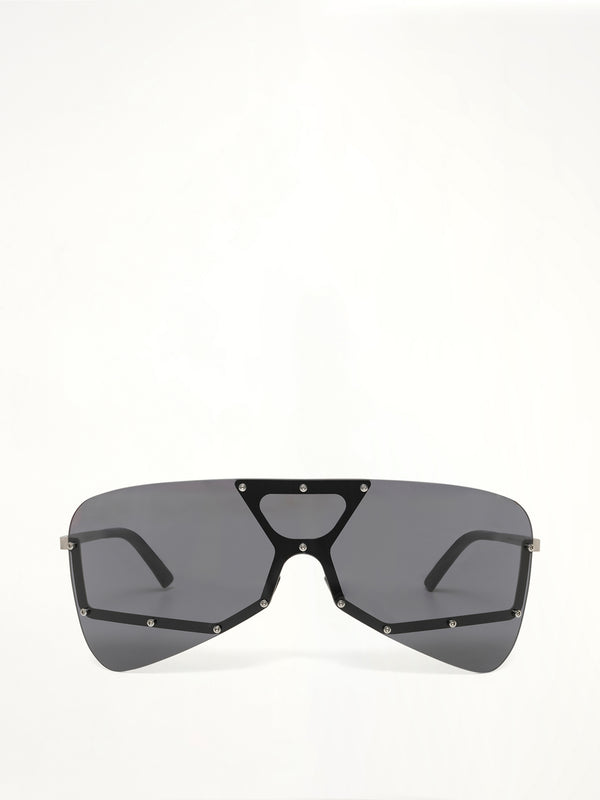 Tower Temple Sunglasses in Black/Silver