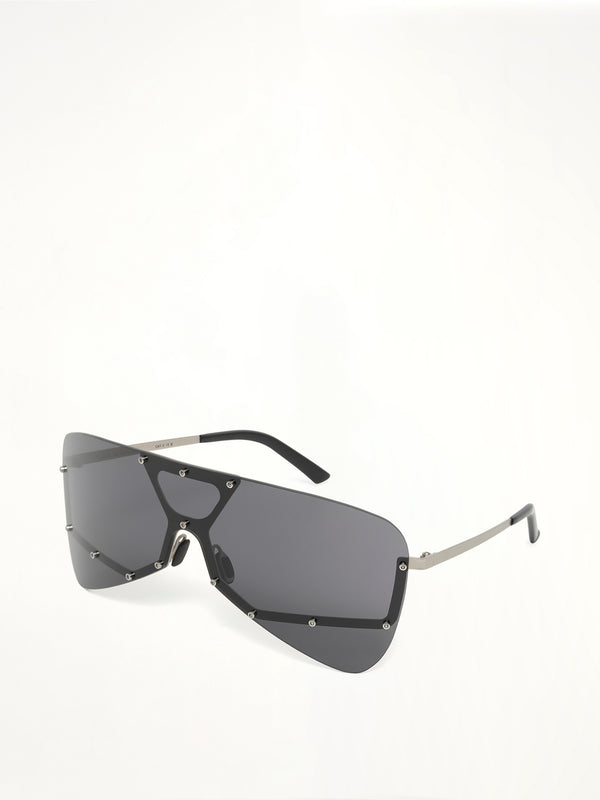 Tower Temple Sunglasses in Black/Silver