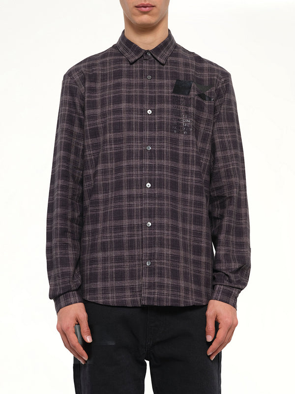 Check Flannel Shirt in Dark Grey