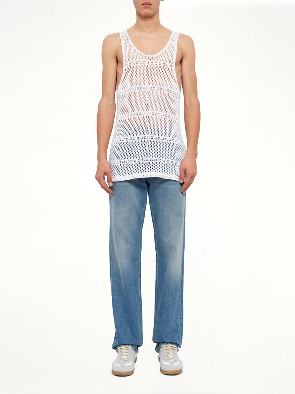Crochet Tank Top in Ivory