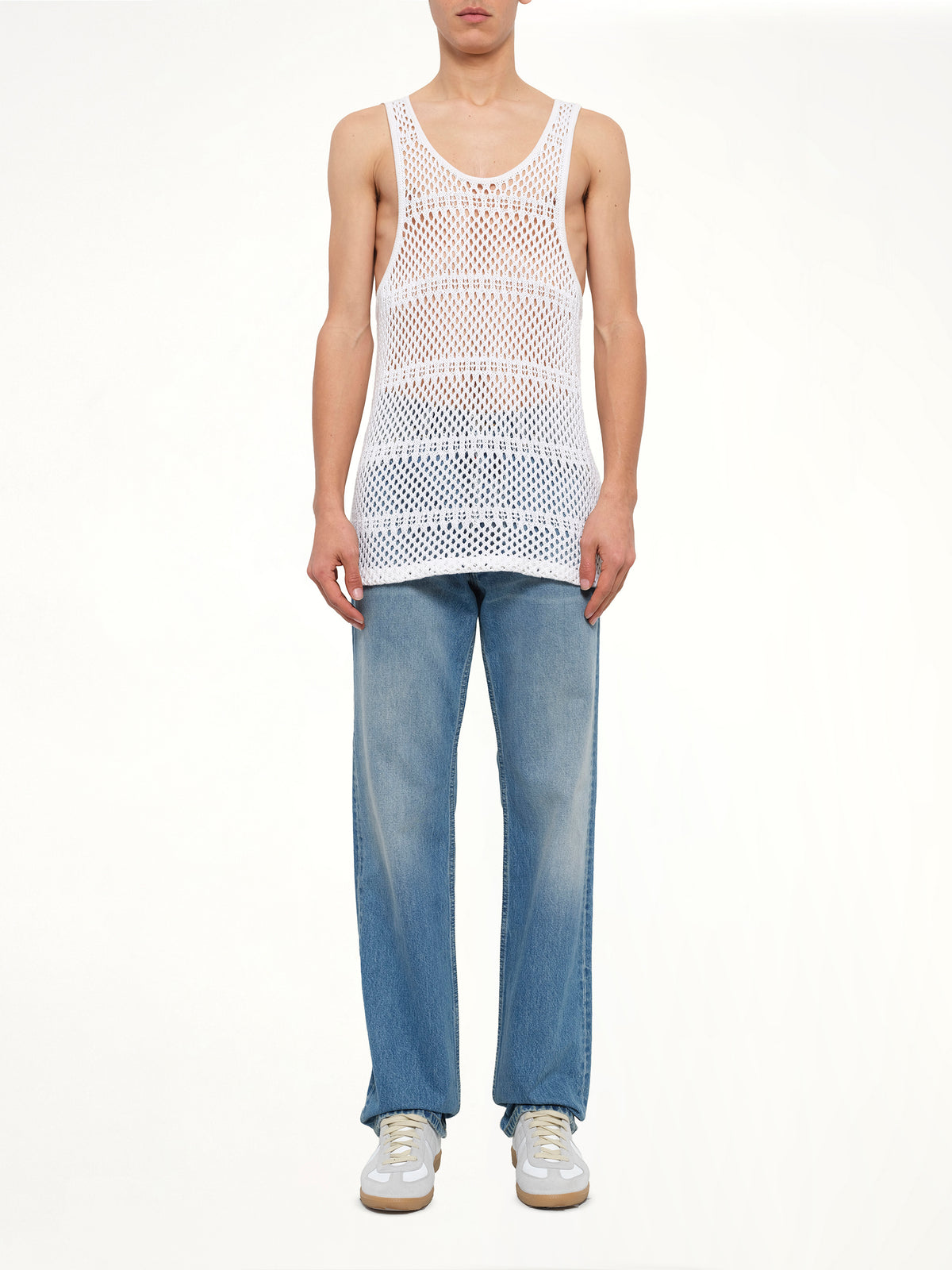 Crochet Tank Top in Ivory