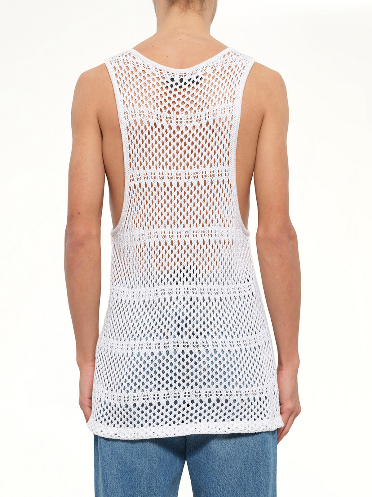Crochet Tank Top in Ivory
